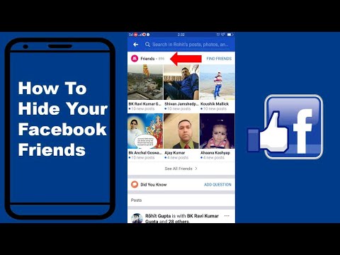 How to hide friend list on facebook