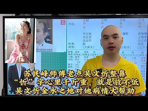 蘇民峰师傅老点吴文忻整鼻，？“忻”字原来心里千斤重，就是放不低，吴文忻金水之地对她病情大帮助#八字教學 #風水 #李居明#蘇民峰2022 #蘇民峰