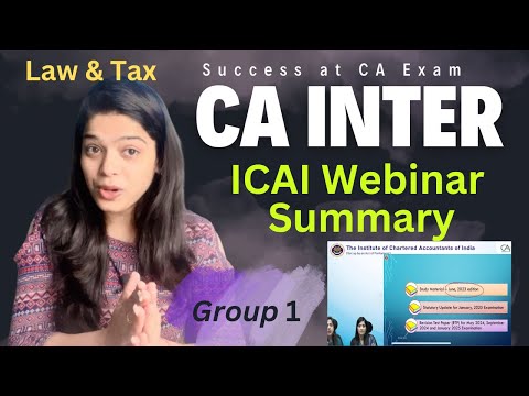 CA Inter jan 2025 - ICAI Webinar Summary 🎯After "WORST" Sept 24 Result, ICAI Hinted Important Topic📖