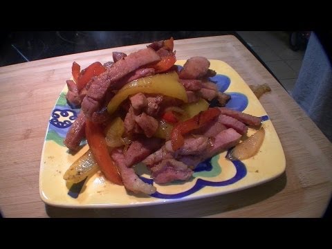 Ham Steak Fajitas Easy and Yum Yum Taco !