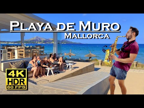 Playa de Muro Beach Walk Mallorca Spain 4K 60fps HDR (UHD) Dolby Atmos 💖 Balearic Islands 👀 Spain 🇪🇸