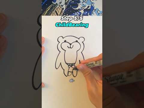 How to Draw a Bear 🐻 #shorts #drawingtutorial #comedy #motivational #asmr #funny