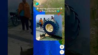 🤯 very big giant tyre real 😱 found on Google earth and Google map 🌏 #shorts #video #map #earthcastle