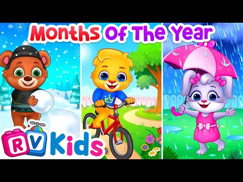 Learn Months Of The Year | January, February, March, April, May & More | Kids Songs by RV AppStudios