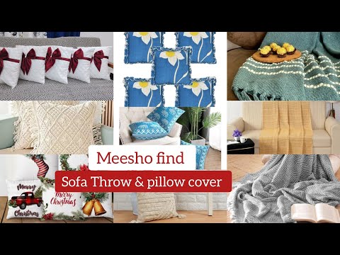 Beautiful SOFA Throw & pillow cover from MEESHO || meesho haul || home decor 🏡