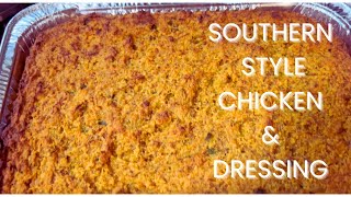 The Best Southern Cornbread Dressing ~ How to make Chicken and Dressing ~ Soul Food