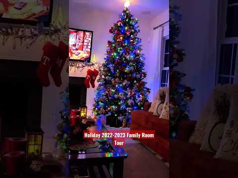 HOLIDAY 2022-2023 FAMILY ROOM TOUR - #shorts #shortsvideo #christmas #newyear2023