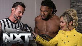 Trick Williams celebrates his NXT Title win with CM Punk and pizza: NXT exclusive, Oct. 1, 2024