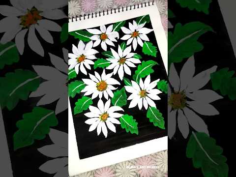 Painting easy flowers | Painting flowers #shorts