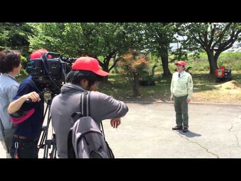 樹木粉砕機の株式会社カルイテレビ取材風景05