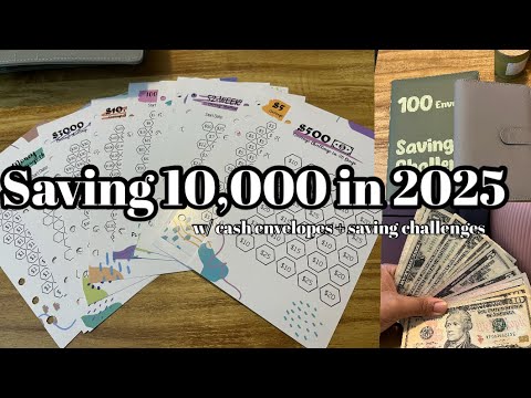 Saving 10,000 In 2025 | Single Mom Budget | Saving Challenges | #cashstuffing #save #budget #2025