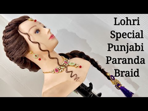 Hair Style girl, Punjabi Hairstyle | Paranda Hairstyle | beautiful braid Hair style Girl