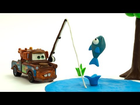 Mater Goes Fishin’ & saves Lightning McQueen C A R S