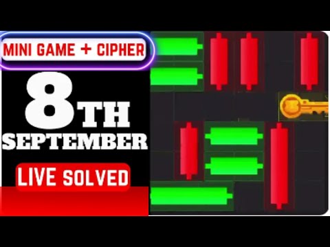 Hamster Kombat 8 september mini game(SOLVED 100%) Puzzle,Daily Cipher, Daily combo card #yt