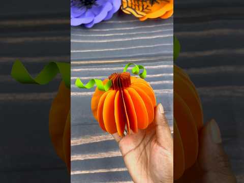 Paper Pumpkin🎃 Halloween Pumpkin🎃 #shorts #papercrafts #youtubeshorts #halloween2023 #diy