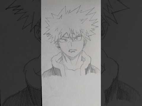 Drawing katsuki Bakugo | My Hero Academia #myheroacademia #anime #shorts