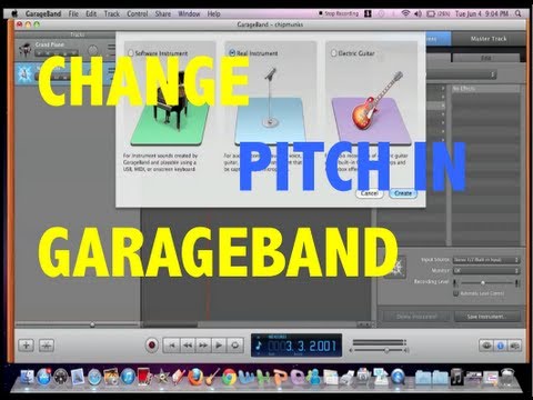 Changing the Pitch in Garageband (Chipmunks Effect)