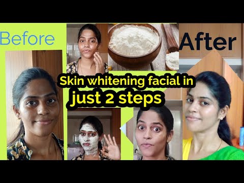 Skin whitening faical just in 2 steps Tamil/facial at home 200%effective/skin brightening facial