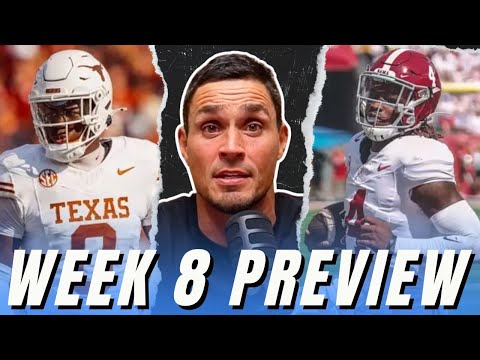 Georgia-Texas, Alabama-Tennessee, Nebraska-Indiana, UPSET ALERTS | WEEK 8 College Football PREVIEW