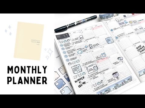 Real Time Plan With Me: Hobonichi Cousin Monthly Calendar