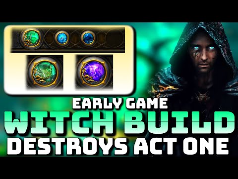 PATH OF EXILE 2 - THIS SIMPLE WITCH BUILD DESTROYS ACT ONE & BOSSES (EARLY GAME BEGINNER BUILD)