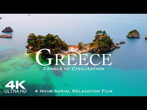 [4K] GREECE 🇬🇷 4 HOUR Drone Aerial Relaxation Film Ελλάδα