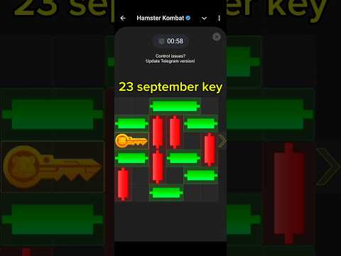 Hamster Kombat today key 23 september key mini game