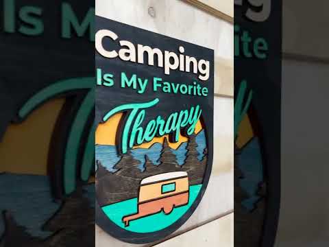 Making a Custom Camping Sign  #shorts