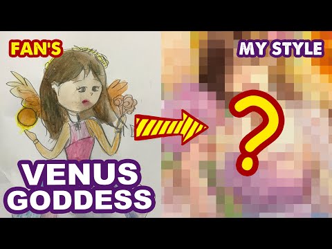 How To Draw Venus Goddess with Watercolor | #10 Redraw Fan’s Painting | Huta Chan