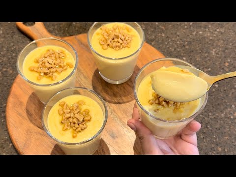 Dessert in 15 minutes | Few ingredients dessert! No oven! No gelatin!