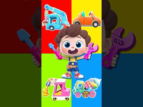 Cars Challenge Song | Let's Fix Up Toy Cars #shorts #kindergartensongs