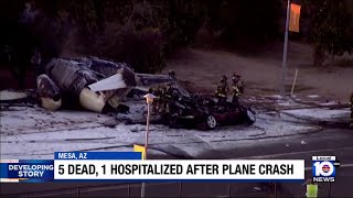 5 dead following plane crash in Mesa, Arizona