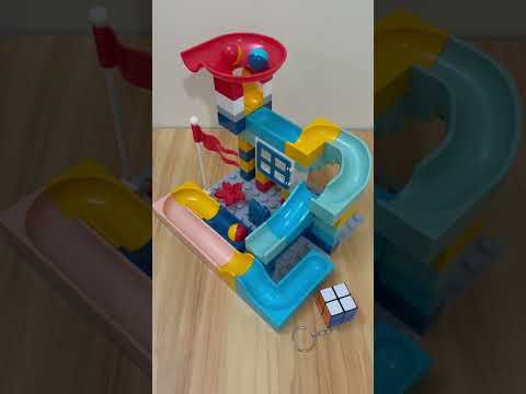 Marble Run ASMR 🔴🟡🔵 842  Satisfying Building Blocks #marblerun #marblerace #asmr