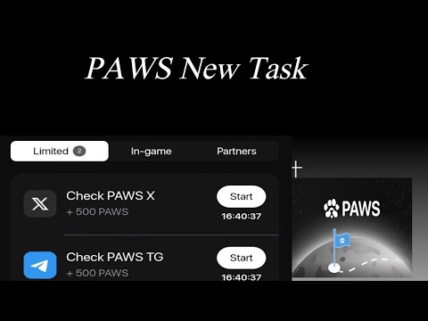 Paws New Task | PAWS Update | PAWS MASTERY QUEST | PAWS Mining Bot