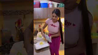 Cooking with model laurys rodriguez