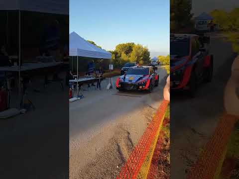 Acropolis Rally 2022 Neuville Hyundai i20 Hybrid WRC  Anti lag at start - PeriTroxon.gr