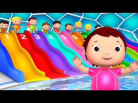 Counting to 10 Adventures: Cute Babies Explore the Waterpark | Fun Baby Songs | Classic Baby Songs