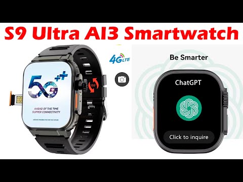 S9 Ultra AI3 Smartwatch 4G Android with Play Store Rotating camera WiFi GPS SIM card 2.06Inch Amoled