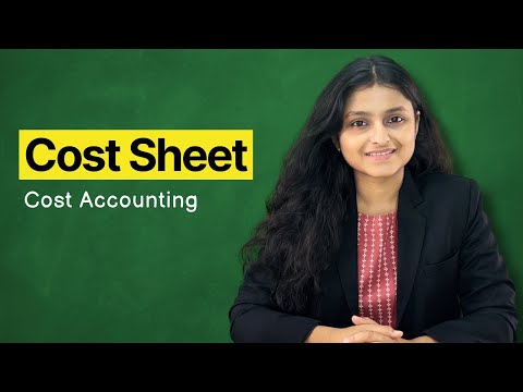 Cost Sheet One Shot | Cost Accounting | Jun/Dec 2024 | Palak Sharma