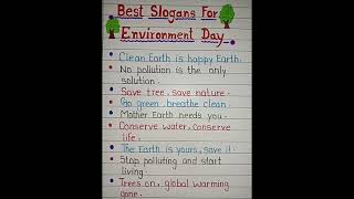 slogans on World environment day | world environment day slogan || 5 June world environment day  |