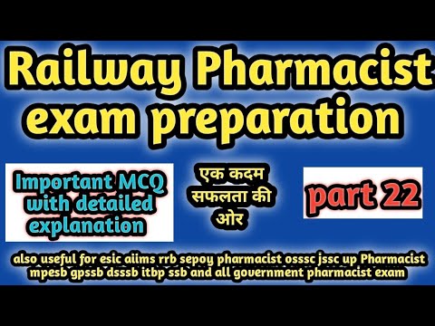 Railway pharmacist exam preparation#rrbpreviousyearquestionpapersolution#pharmamcq#osssc#hssc#esic