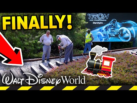 Walt Disney World RAILROAD TRACK INSTALLATION Near Tron Coaster!!! - Breaking Disney News