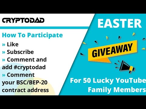 EASTER GIVEAWAY | TERK SWAP (NETWORK) FEE TO FIRST 50 PEOPLE | BSC (SMARTCHAIN) GIVEAWAY |#cryptodad