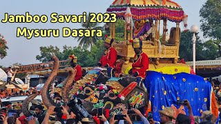 Jamboo Savari Mysuru Dasara 2023 ಜಂಬೂ ಸವಾರಿ 2023 ಮೈಸೂರು ದಸರ Golden Howda at Mysuru Ambavilas Palace