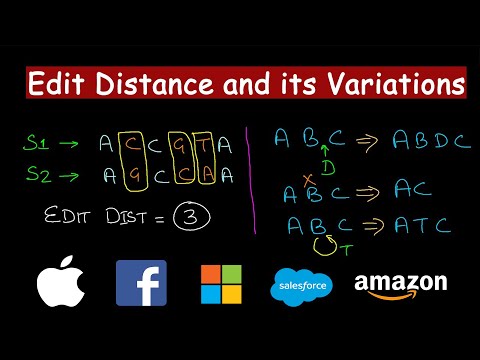 Edit Distance and its Variations | Dynamic programming