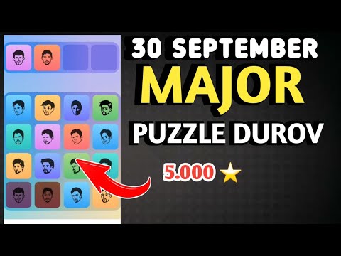 MAJOR PUZZLE DUROV TODAY 30 SEPTEMBER 2024 | MAJOR DAILY COMBO