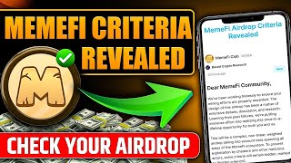 Memefi Airdrop Final Criteria 🪂 | Memefi Airdrop Withdrawal 📌