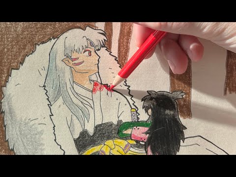 Drawing Sesshomaru and Rin from Inuyasha