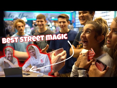 Reacting to our BEST STREET MAGIC VIDEOS!! + Giveaway Winner