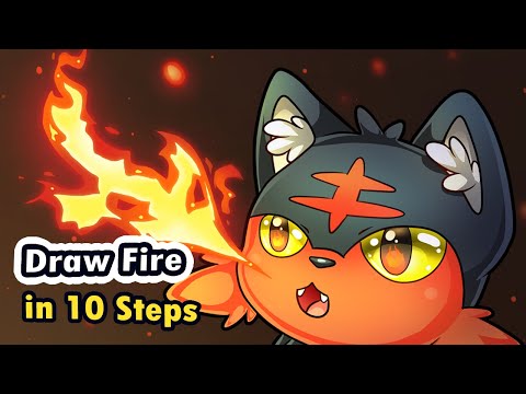 How to Draw FIRE Digital Art Tutorial [Clip Studio Paint]